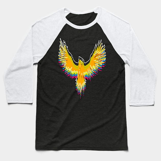 Abstract crow Baseball T-Shirt by clingcling